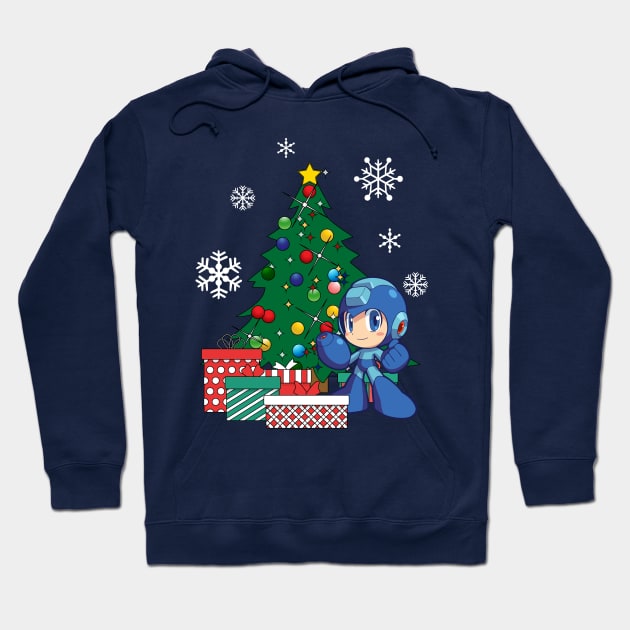 Mega Man Around The Christmas Tree Hoodie by Nova5